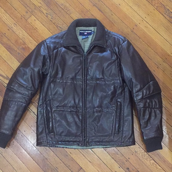 polo sport leather jacket